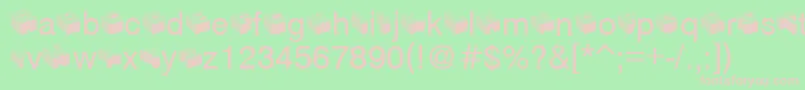フォントModular – 緑の背景にピンクのフォント