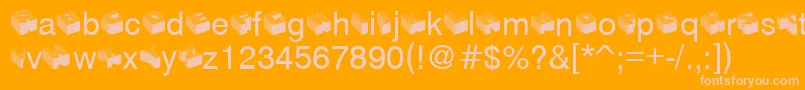 Modular Font – Pink Fonts on Orange Background