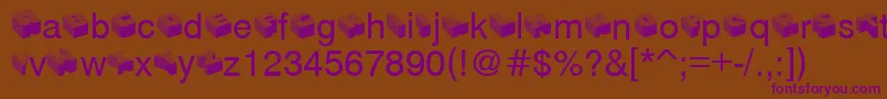 Шрифт Modular – фиолетовые шрифты на коричневом фоне
