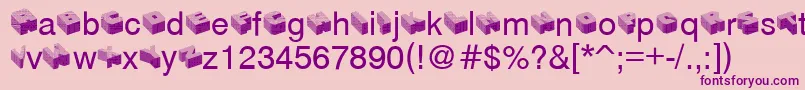 フォントModular – ピンクの背景に紫のフォント