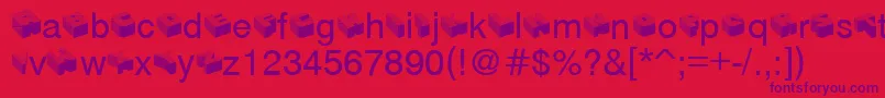 Шрифт Modular – фиолетовые шрифты на красном фоне