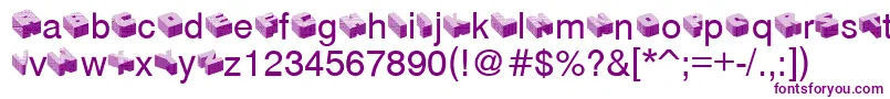 Modular-fontti – violetit fontit valkoisella taustalla