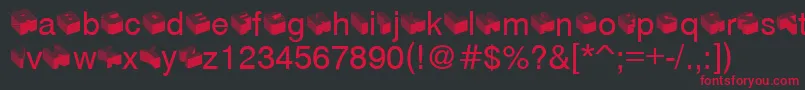 Modular Font – Red Fonts on Black Background