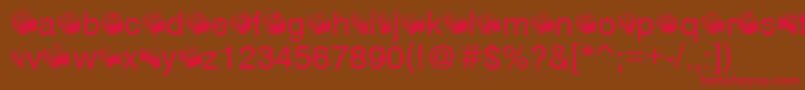 Modular Font – Red Fonts on Brown Background