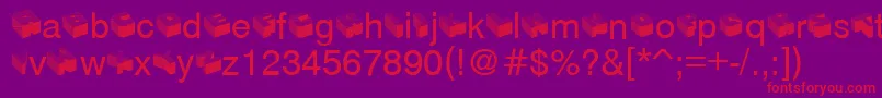 Шрифт Modular – красные шрифты на фиолетовом фоне