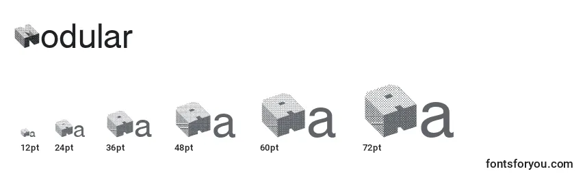 Размеры шрифта Modular