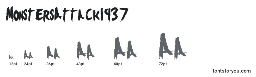 Размеры шрифта MonstersAttack1937