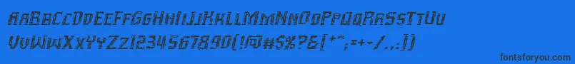 InhumanbbItal Font – Black Fonts on Blue Background