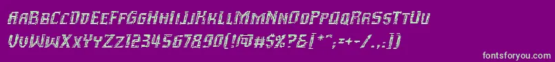 InhumanbbItal Font – Green Fonts on Purple Background