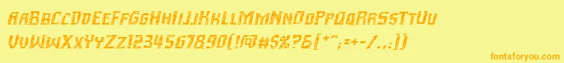 InhumanbbItal Font – Orange Fonts on Yellow Background