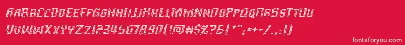 InhumanbbItal Font – Pink Fonts on Red Background