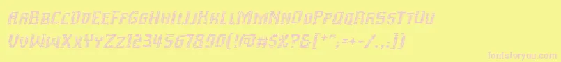 InhumanbbItal Font – Pink Fonts on Yellow Background