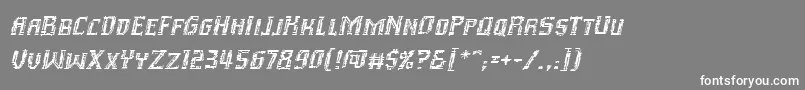 InhumanbbItal Font – White Fonts on Gray Background