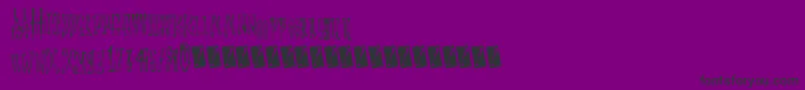 Czcionka Animalcracker – czarne czcionki na fioletowym tle