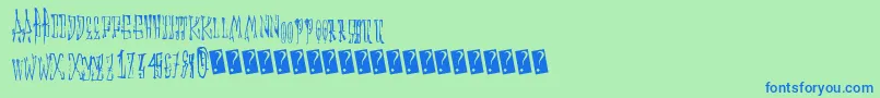 Animalcracker Font – Blue Fonts on Green Background