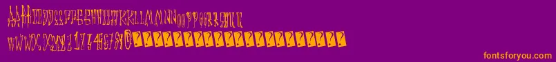 Animalcracker Font – Orange Fonts on Purple Background