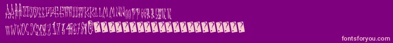 Animalcracker Font – Pink Fonts on Purple Background