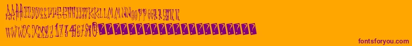 Animalcracker Font – Purple Fonts on Orange Background