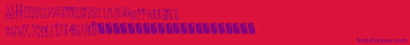 Police Animalcracker – polices violettes sur fond rouge