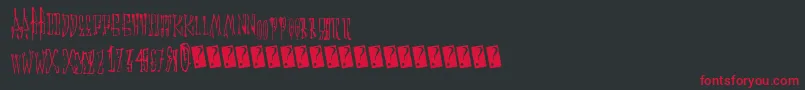 Animalcracker Font – Red Fonts on Black Background