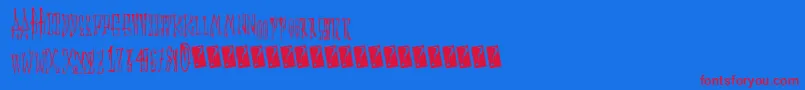 Animalcracker Font – Red Fonts on Blue Background