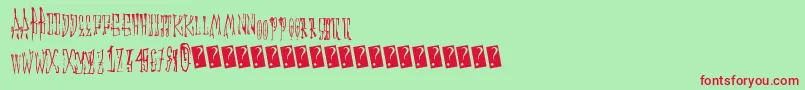 Animalcracker Font – Red Fonts on Green Background