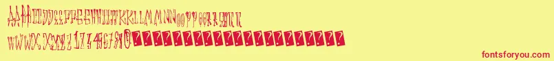Animalcracker Font – Red Fonts on Yellow Background