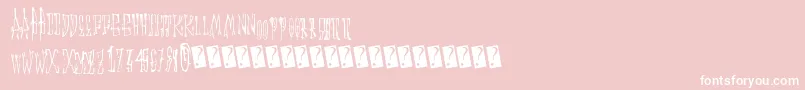 Animalcracker-Schriftart – Weiße Schriften auf rosa Hintergrund