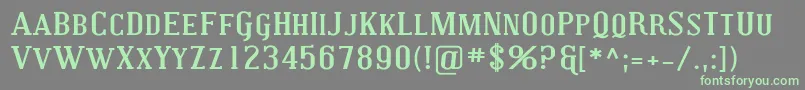 フォントCovingtonScExpBold – 灰色の背景に緑のフォント