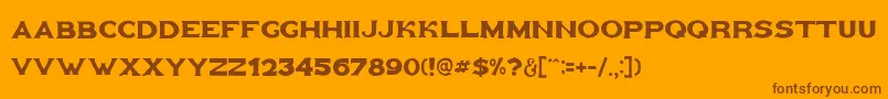 Goldfather Font – Brown Fonts on Orange Background