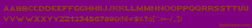 Goldfather-fontti – ruskeat fontit violetilla taustalla