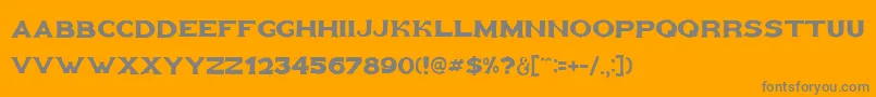 Goldfather Font – Gray Fonts on Orange Background