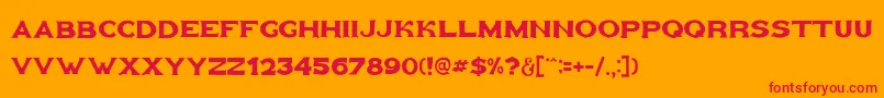 Goldfather Font – Red Fonts on Orange Background