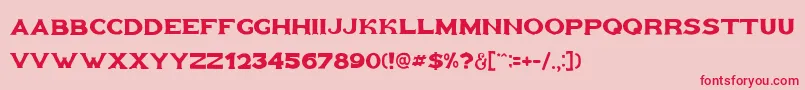 Goldfather Font – Red Fonts on Pink Background