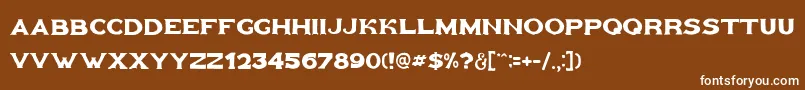 Goldfather Font – White Fonts on Brown Background