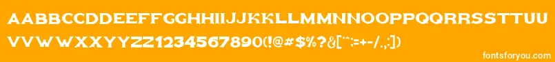Goldfather Font – White Fonts on Orange Background