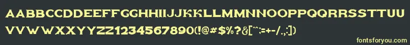 Goldfather Font – Yellow Fonts on Black Background