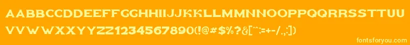 Goldfather Font – Yellow Fonts on Orange Background
