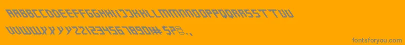 ZanySharp-Schriftart – Graue Schriften auf orangefarbenem Hintergrund
