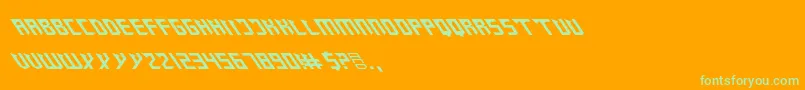 ZanySharp Font – Green Fonts on Orange Background