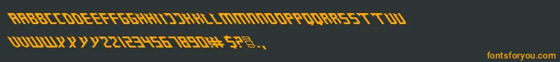 ZanySharp Font – Orange Fonts on Black Background