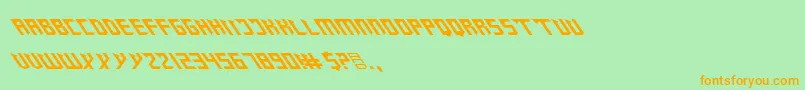 ZanySharp Font – Orange Fonts on Green Background
