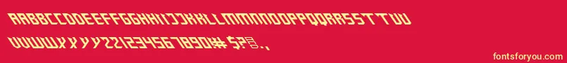ZanySharp Font – Yellow Fonts on Red Background
