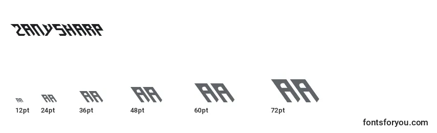ZanySharp Font Sizes