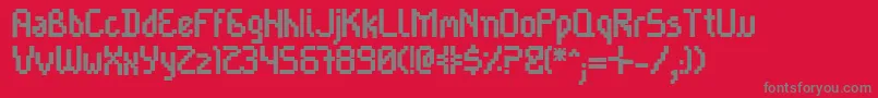 Caytanob Font – Gray Fonts on Red Background