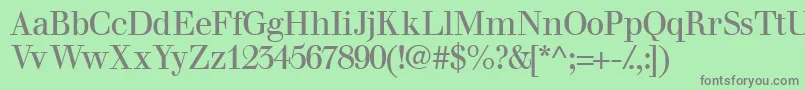 Walbaumssk Font – Gray Fonts on Green Background