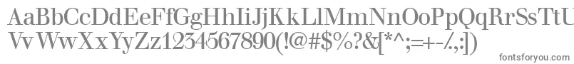 Walbaumssk-fontti – harmaat kirjasimet valkoisella taustalla