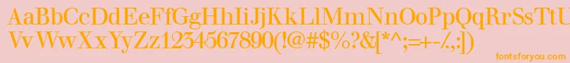 Lisätietoja Walbaumssk-fontista Walbaumssk-fontti – oranssit fontit vaaleanpunaisella taustalla