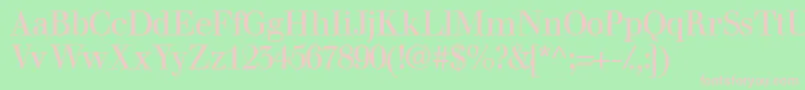 Walbaumssk Font – Pink Fonts on Green Background