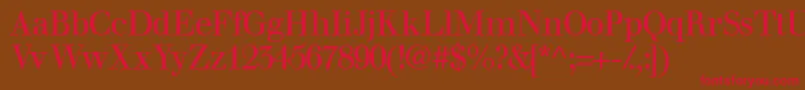 Walbaumssk Font – Red Fonts on Brown Background